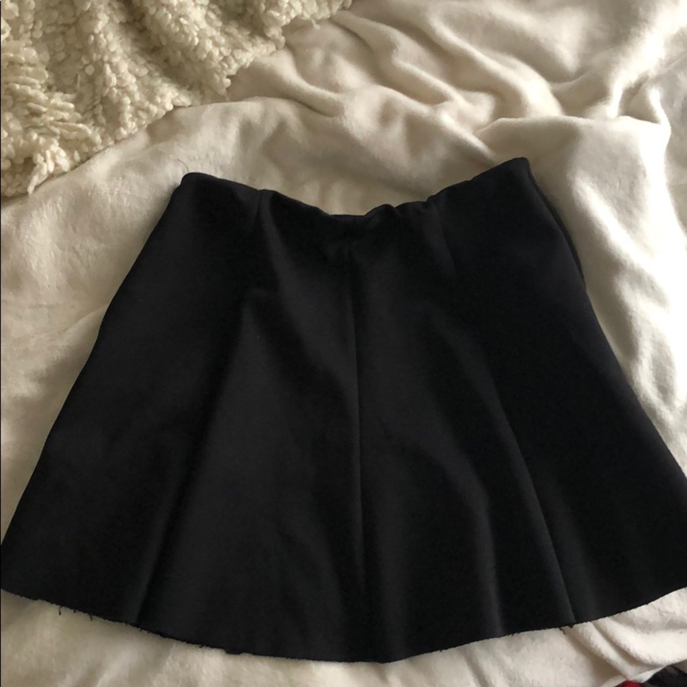 Black A-line skater skirt
